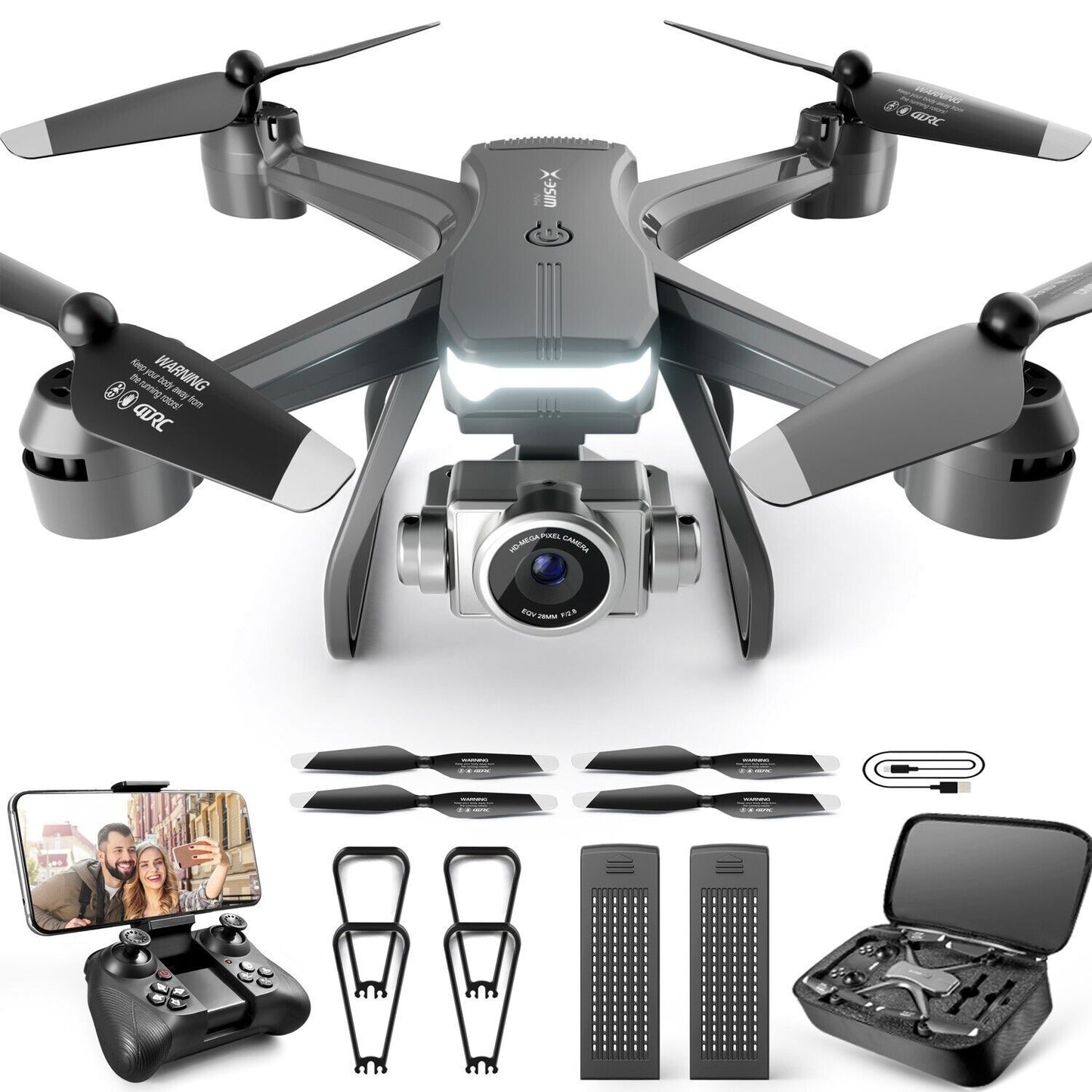 V14 Professional Drone 6K HD Dual Camera, 30-Minute Flight Time, Smart Voice & Gesture Control – Portable RC Quadcopter with 1080P FPV Camera