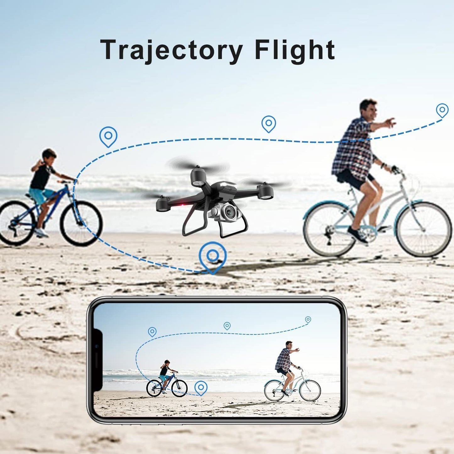 V14 Professional Drone 6K HD Dual Camera, 30-Minute Flight Time, Smart Voice & Gesture Control – Portable RC Quadcopter with 1080P FPV Camera