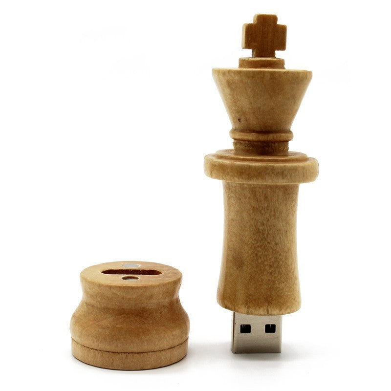 Wooden Chess Pen Drive King Usb Drive Wood Memory Stick