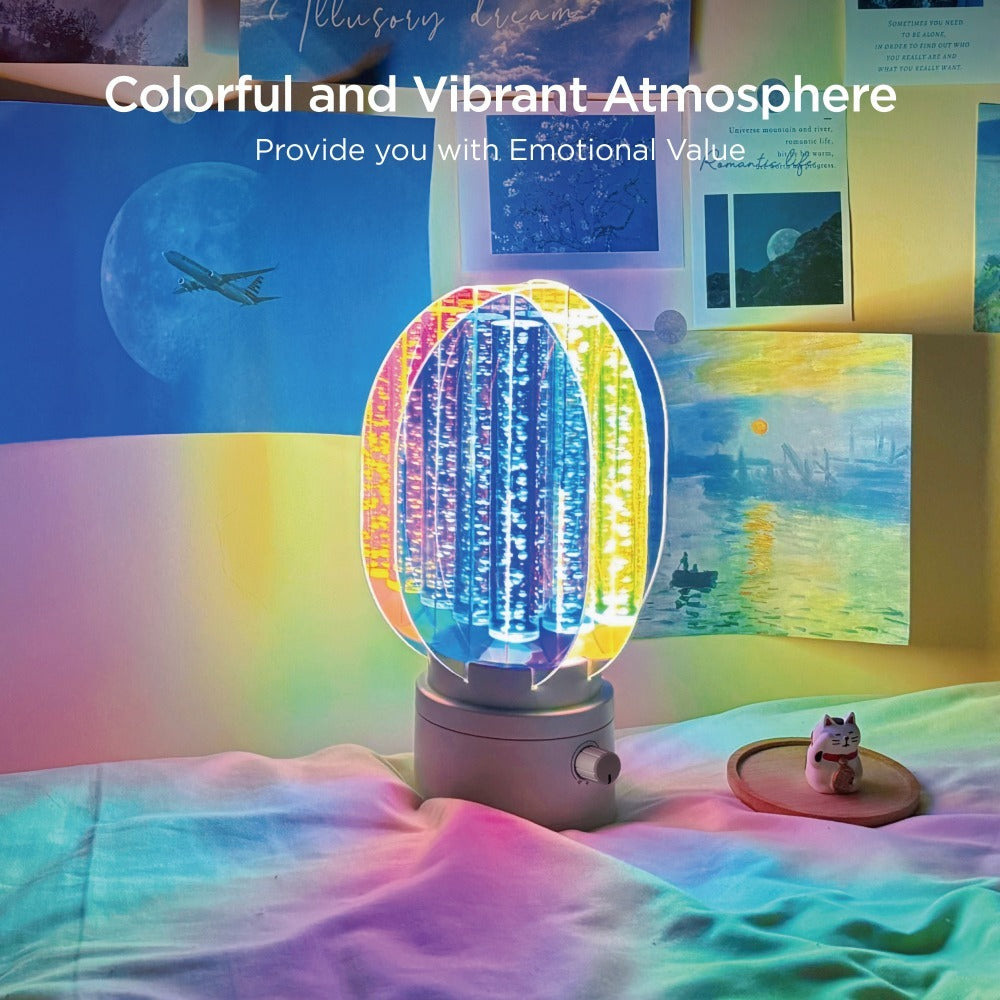Aurora Lamp – Portable LED Light with Stunning Aurora Colors, Perfect for Romantic Atmospheres | Battery & DC Powered