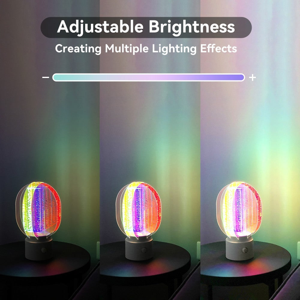 Aurora Lamp – Portable LED Light with Stunning Aurora Colors, Perfect for Romantic Atmospheres | Battery & DC Powered