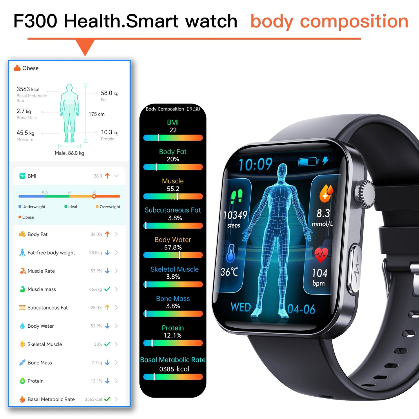 Unisex Smartwatch – Fitness Tracker with Bluetooth Call, Heart Rate, Sleep, SpO2 Monitor, IP67 Waterproof, 50+ Sports Modes & 7-Day Battery Life