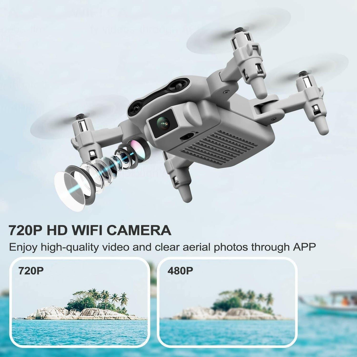 4D V9 Mini Drone with 1080P HD Camera – Perfect Gift for Kids & Beginners | Remote Control Stunt Drone with Foldable Design, 30-Minute Flight Time & Live Video Streaming