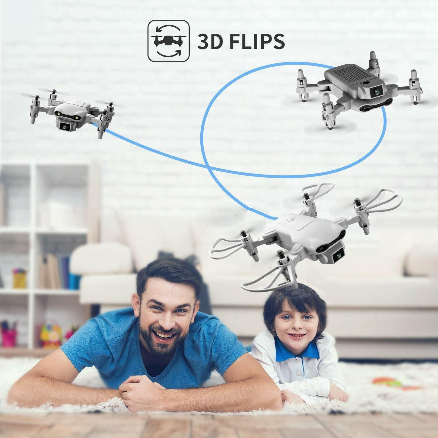 4D V9 Mini Drone with 1080P HD Camera – Perfect Gift for Kids & Beginners | Remote Control Stunt Drone with Foldable Design, 30-Minute Flight Time & Live Video Streaming