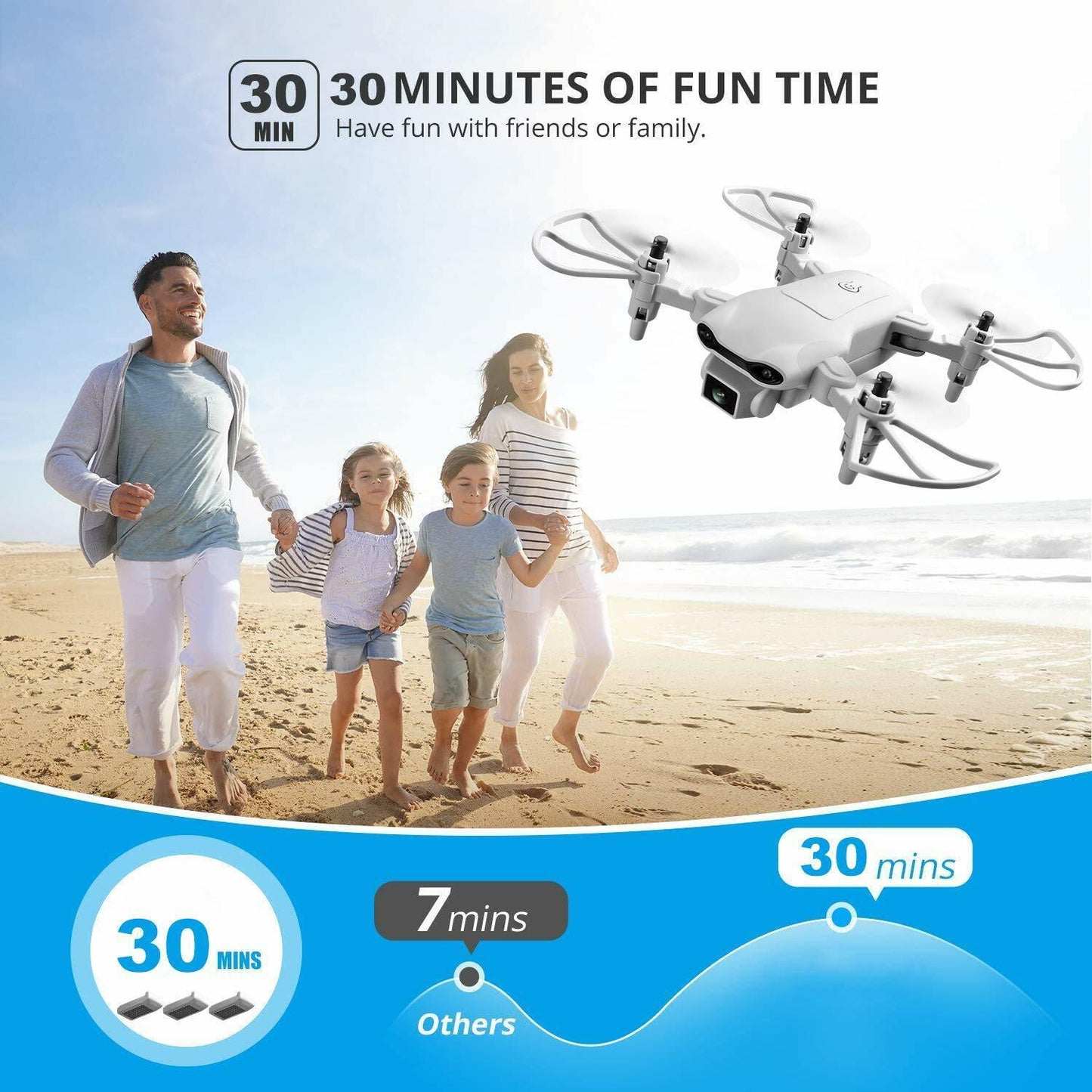4D V9 Mini Drone with 1080P HD Camera – Perfect Gift for Kids & Beginners | Remote Control Stunt Drone with Foldable Design, 30-Minute Flight Time & Live Video Streaming