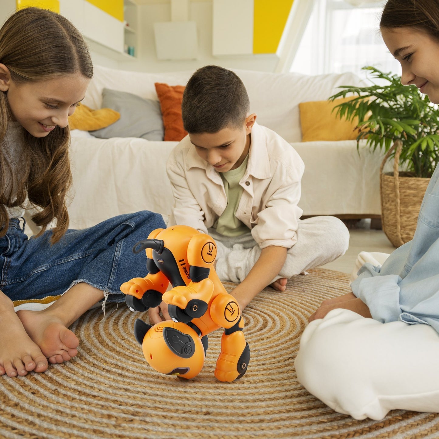 Interactive RC Robot Dog Toy – Talking, Dancing, Programmable, Touch & Voice Control, Remote-Controlled Pet Companion for Kids