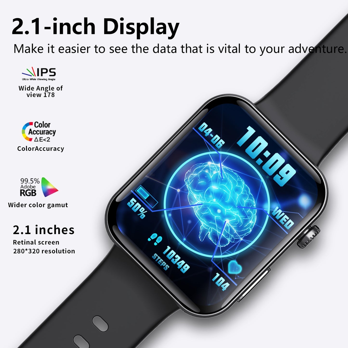 Unisex Smartwatch – Fitness Tracker with Bluetooth Call, Heart Rate, Sleep, SpO2 Monitor, IP67 Waterproof, 50+ Sports Modes & 7-Day Battery Life